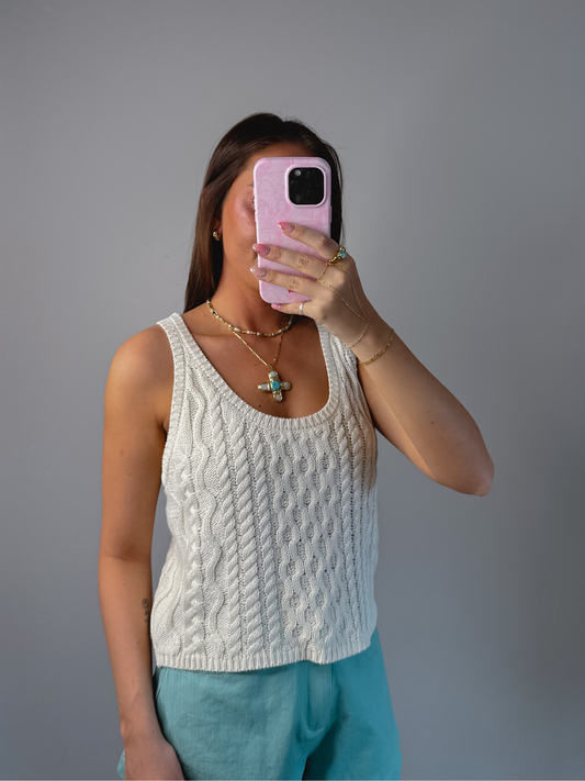 Oceanside Cable Knit Tank