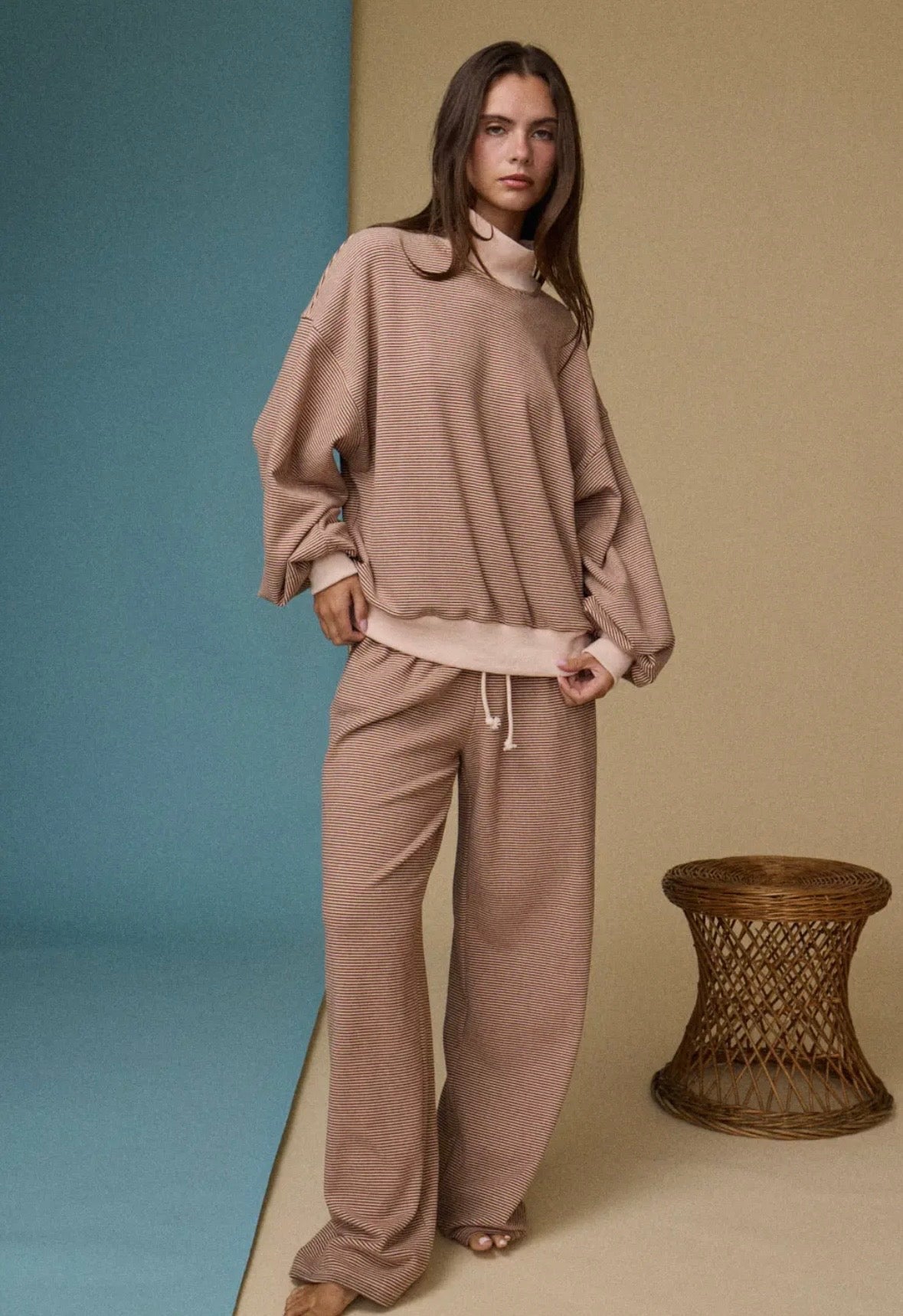 Must Have Mock Neck Set (BLUE & PINK)