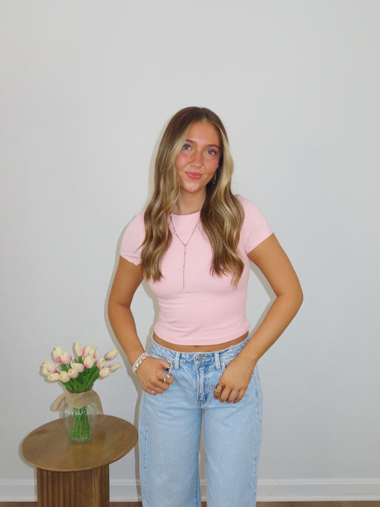 Easy Fit Baby Tee (Pink, White, Yellow)