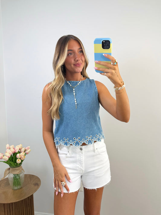One Of A Kind Denim Top