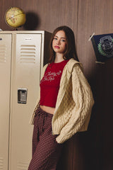 Cable Knit Zip Up
