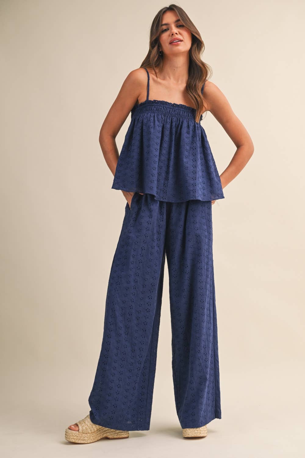 Navy Eyelet Set