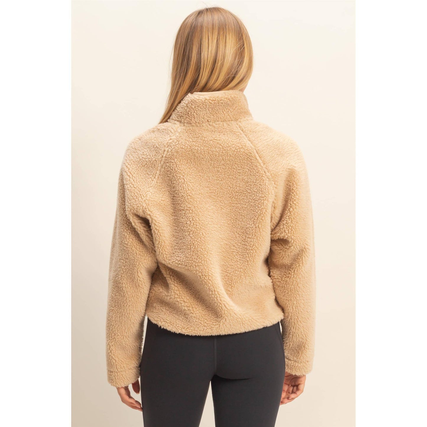 Wrapped In Cozy Sherpa Half Snap Jacket