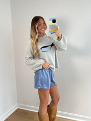 Dreamy Blue Silk Shorts