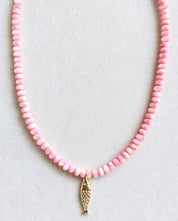 Coastal Catch Beaded Fish Necklace