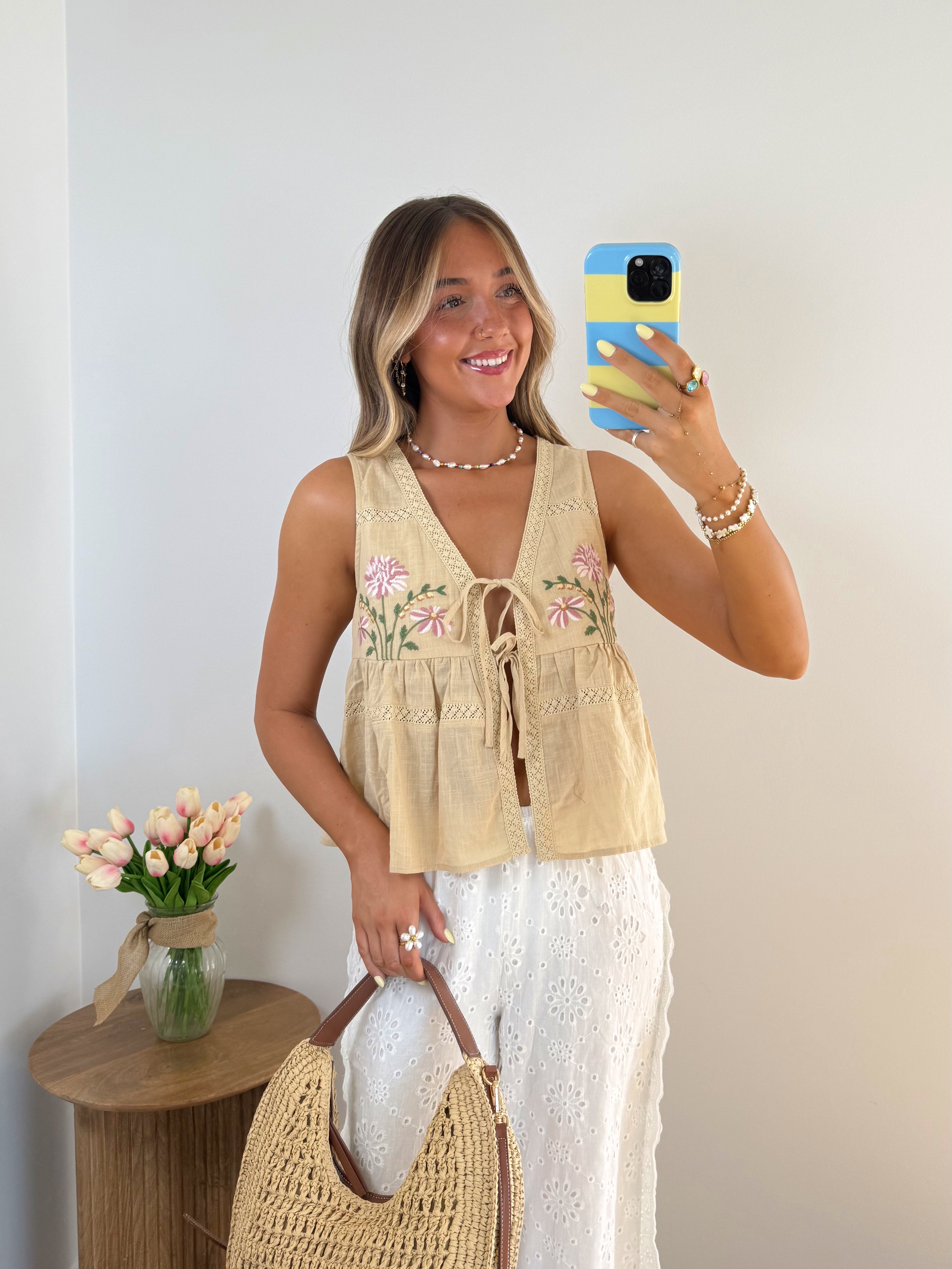 Wildflower Tie Front Top