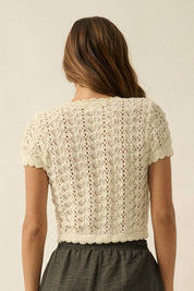 June Crochet-Knit Cardigan