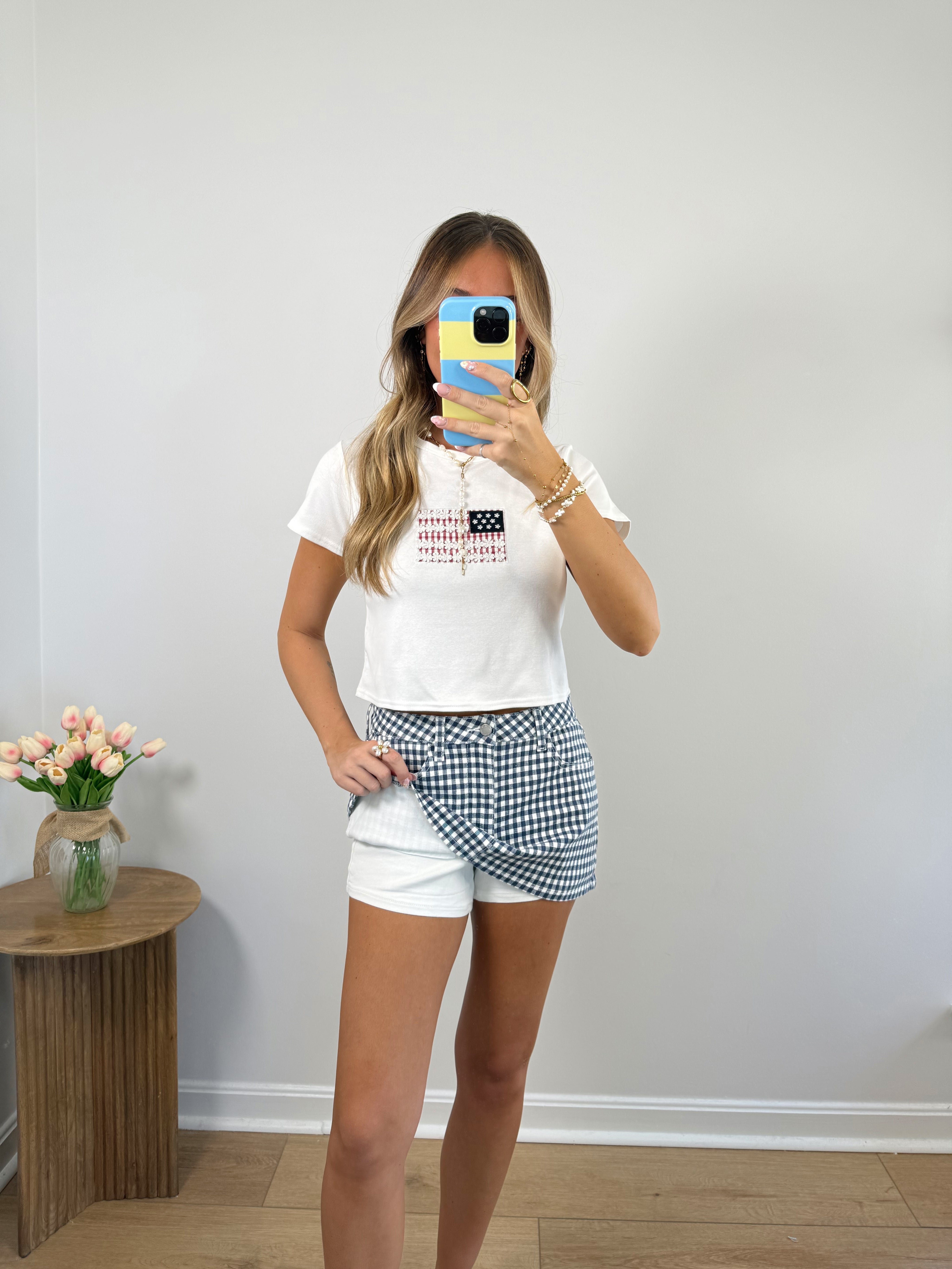 Gingham Skort