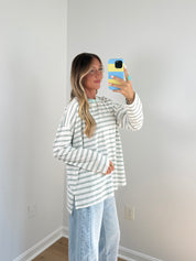 Riley Oversized Long Sleeve- Mint