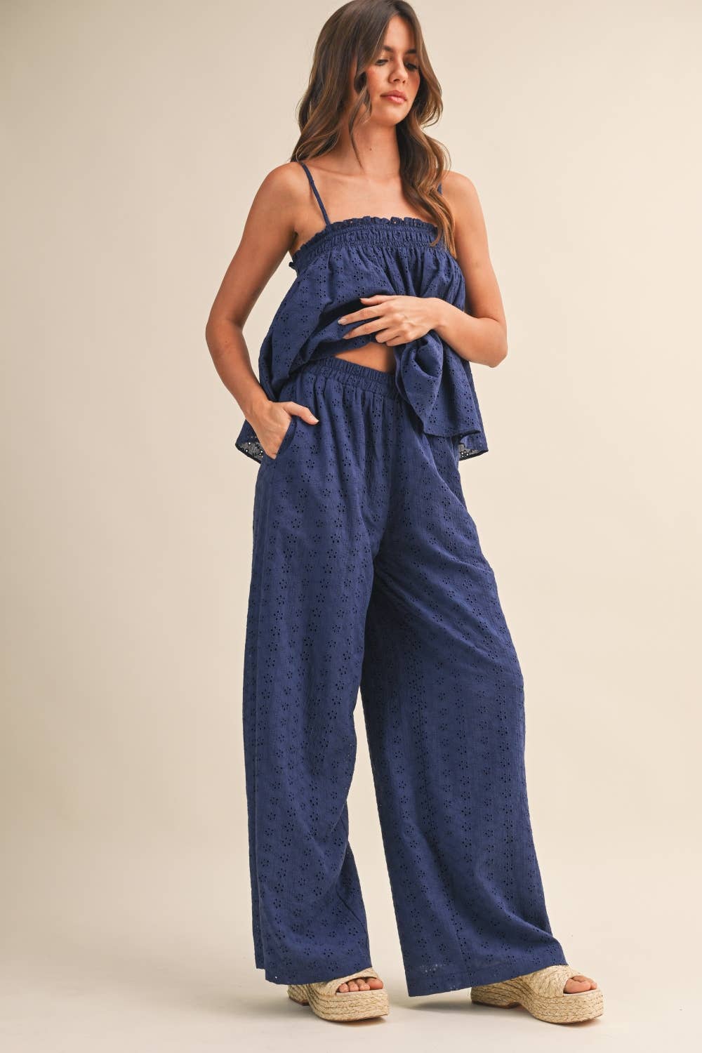 Navy Eyelet Set