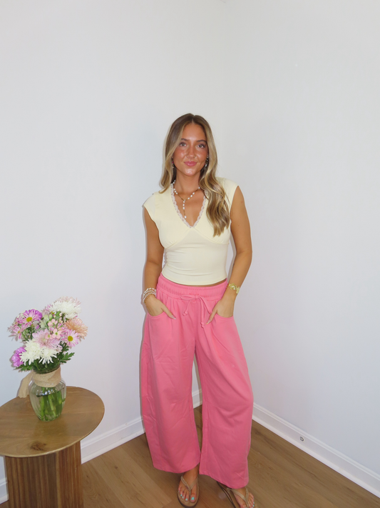 Barrel Lounge Pants- Pink