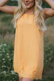 Marigold Lace Mini Dress