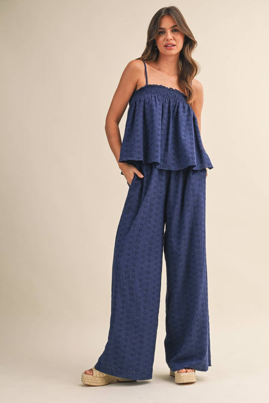Navy Eyelet Set
