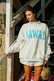 Hawaii/Aloha Reversible Mock Neck