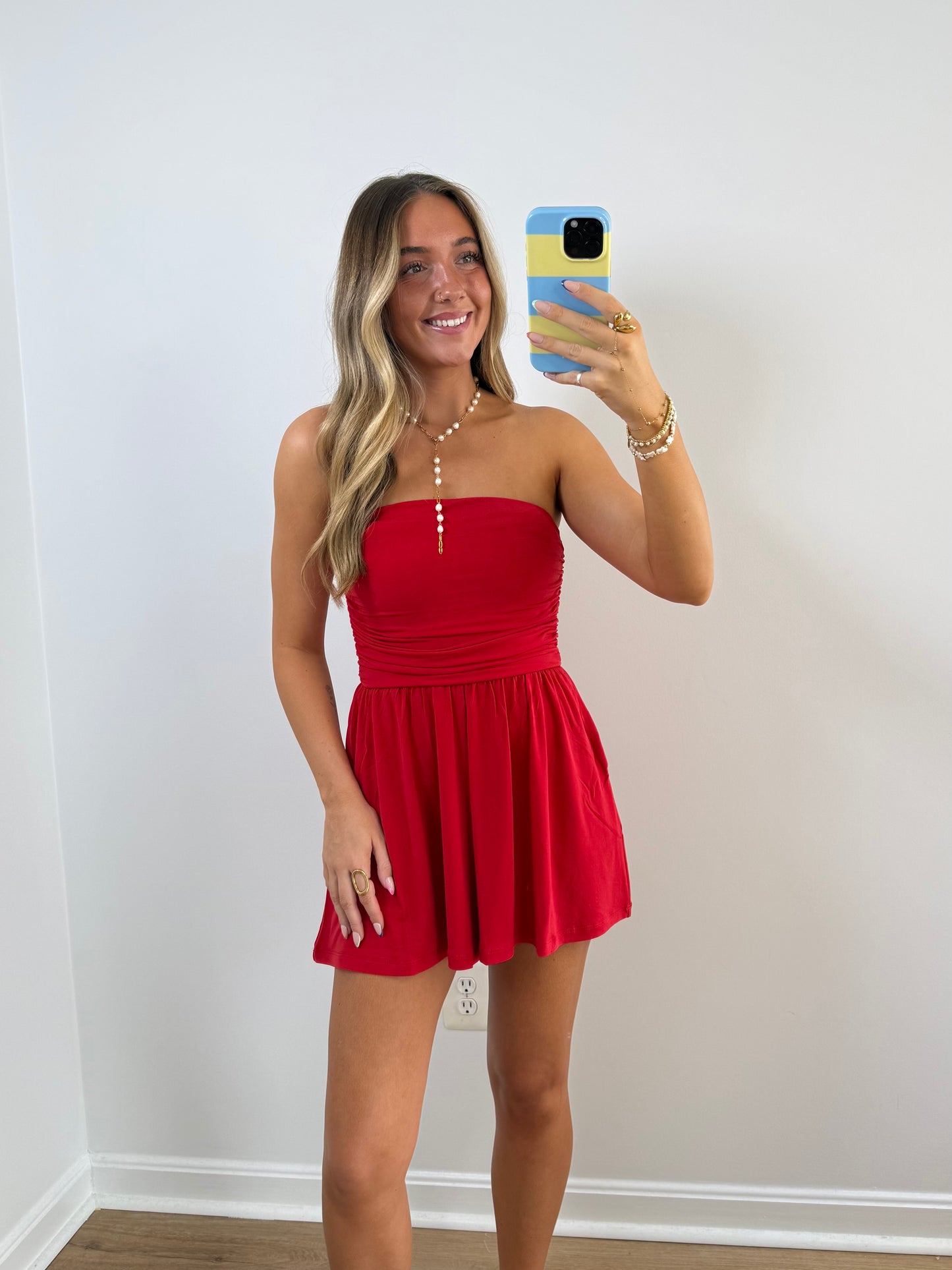 Firecracker Romper- Red