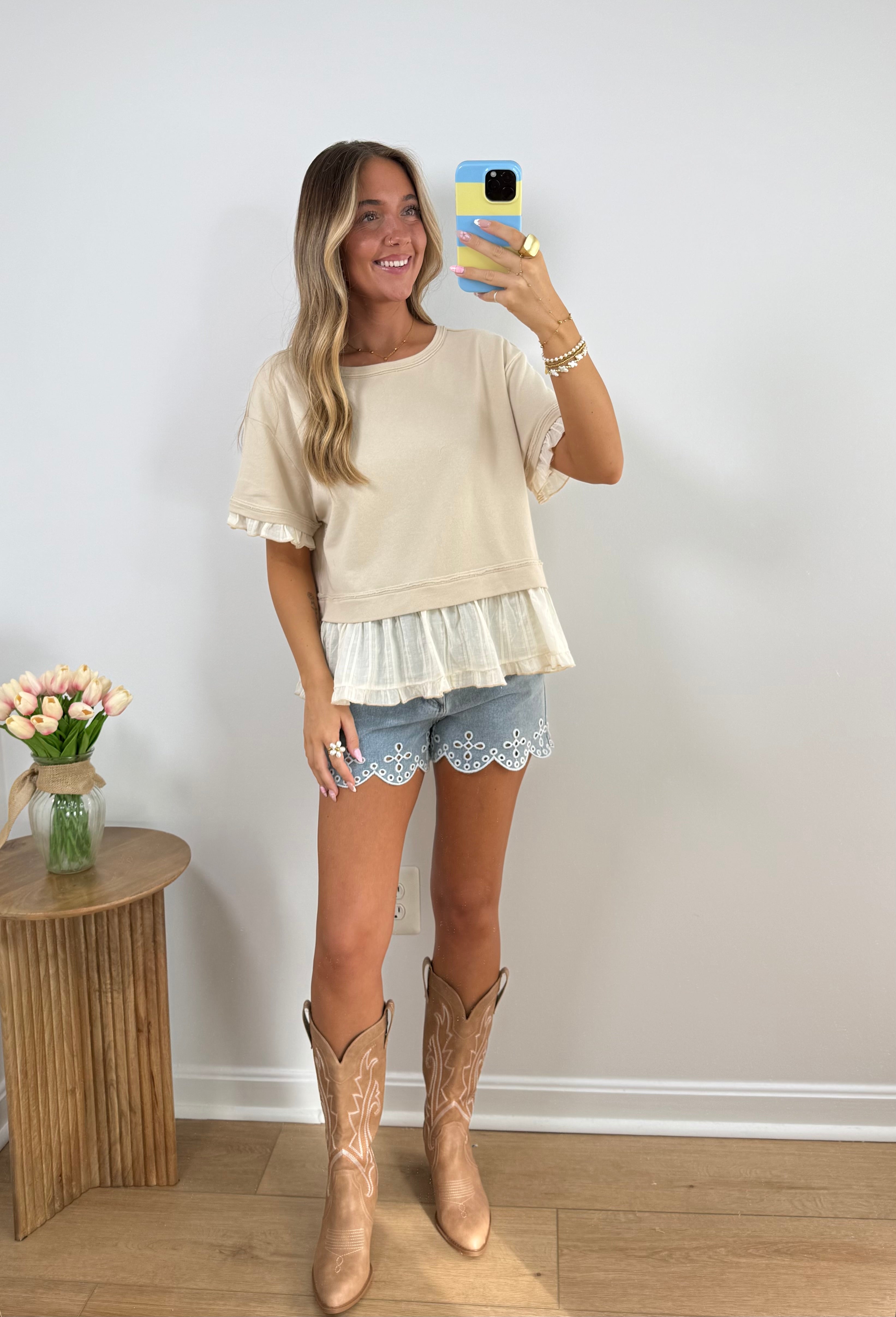 Wildflower Denim Shorts