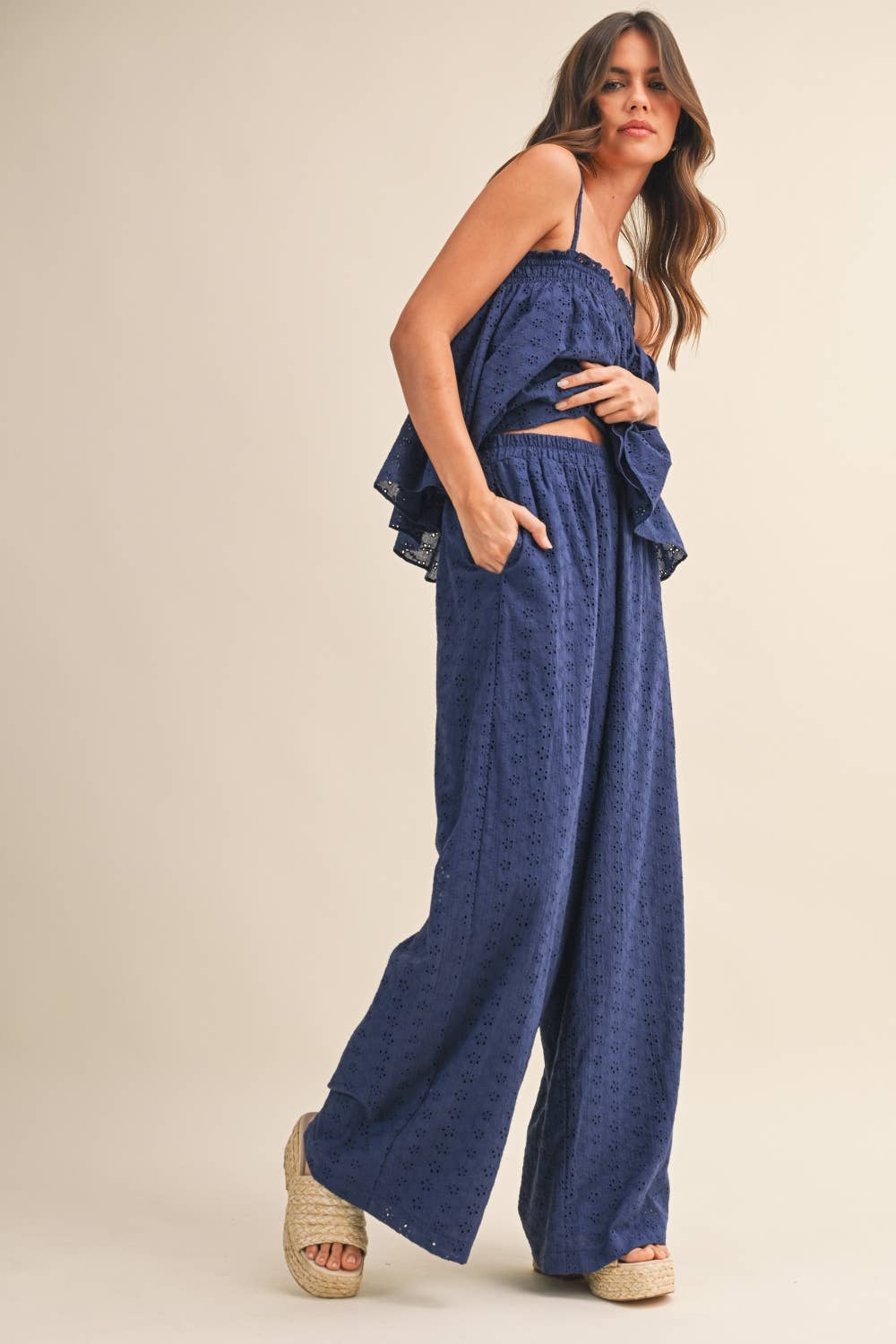 Navy Eyelet Set
