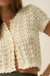 June Crochet-Knit Cardigan