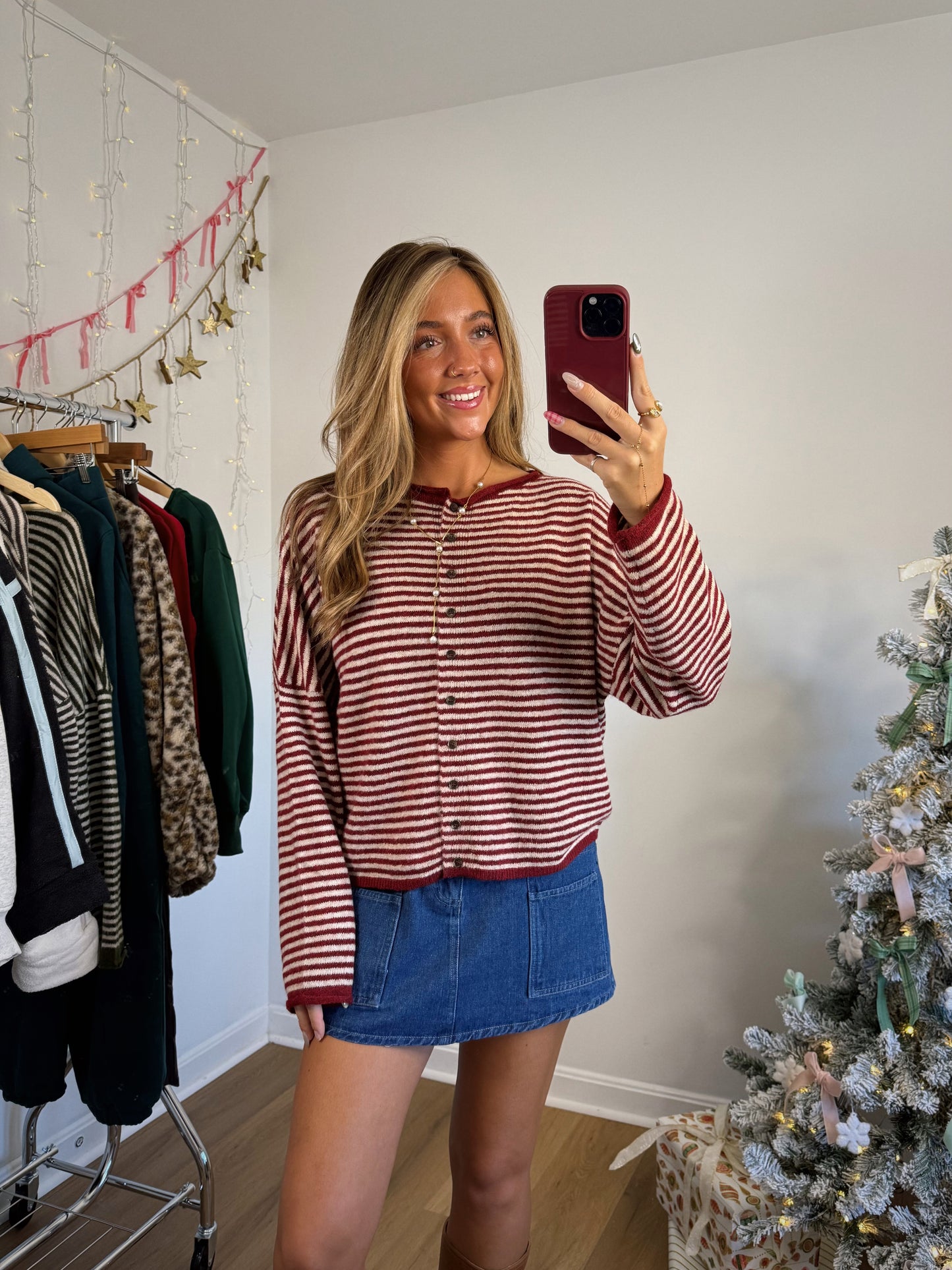 Holiday Stripes Cardigan