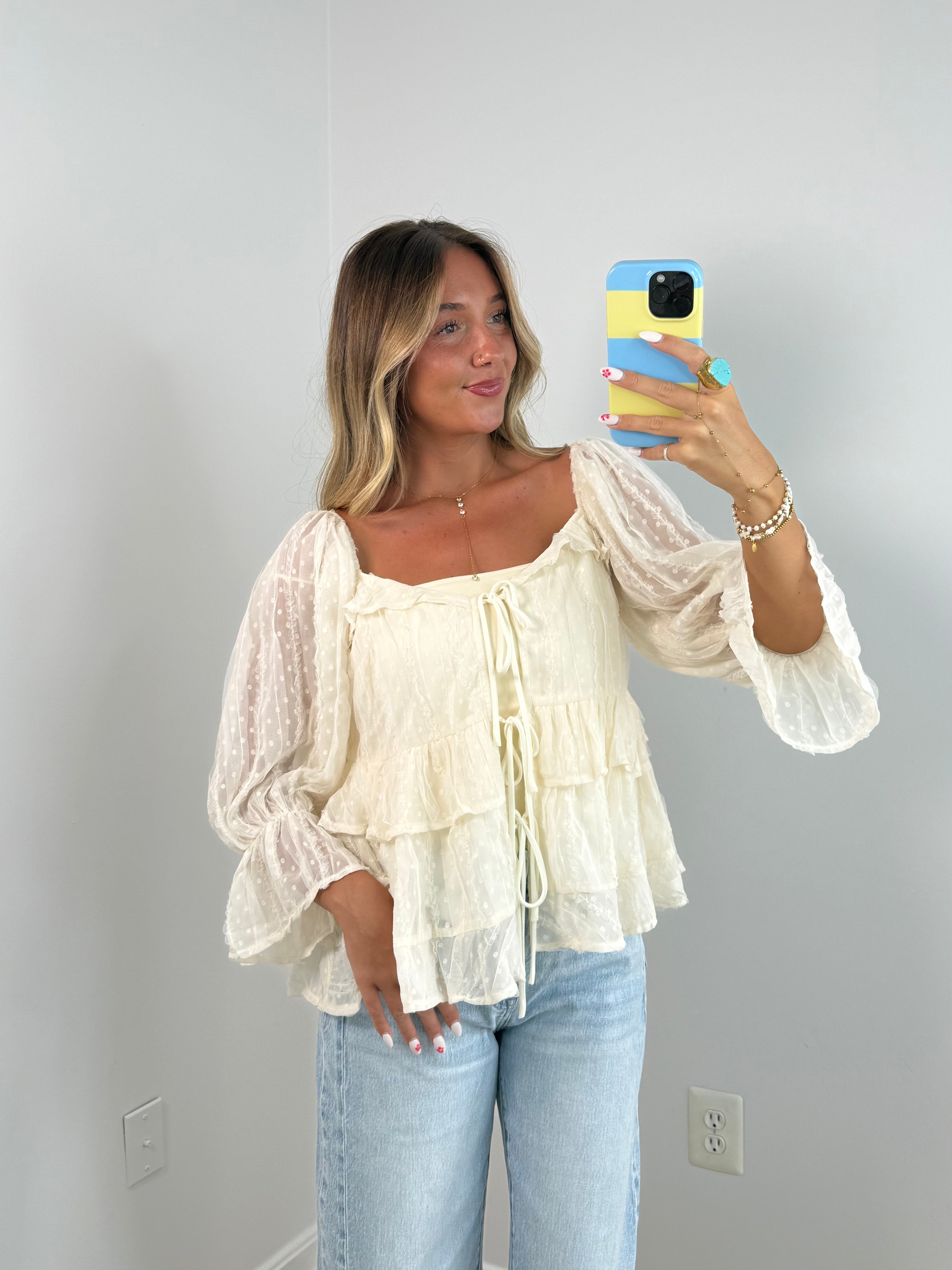 Brinley Tie-Front Blouse
