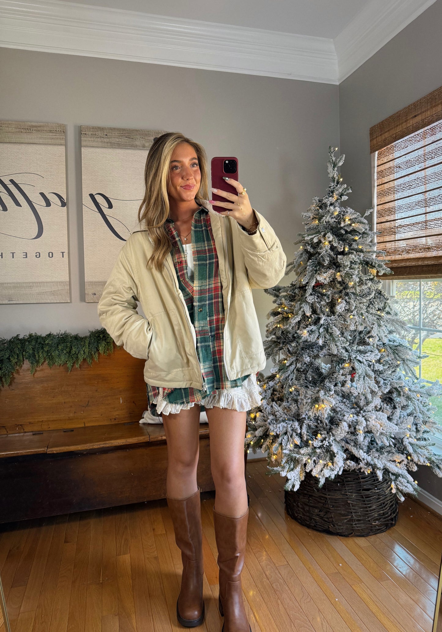 Staying Cozy Puffer Barn Jacket