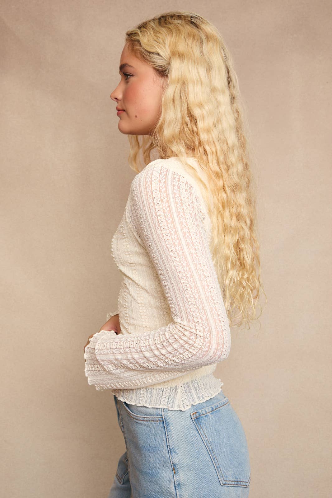 Ivory Stitch Top