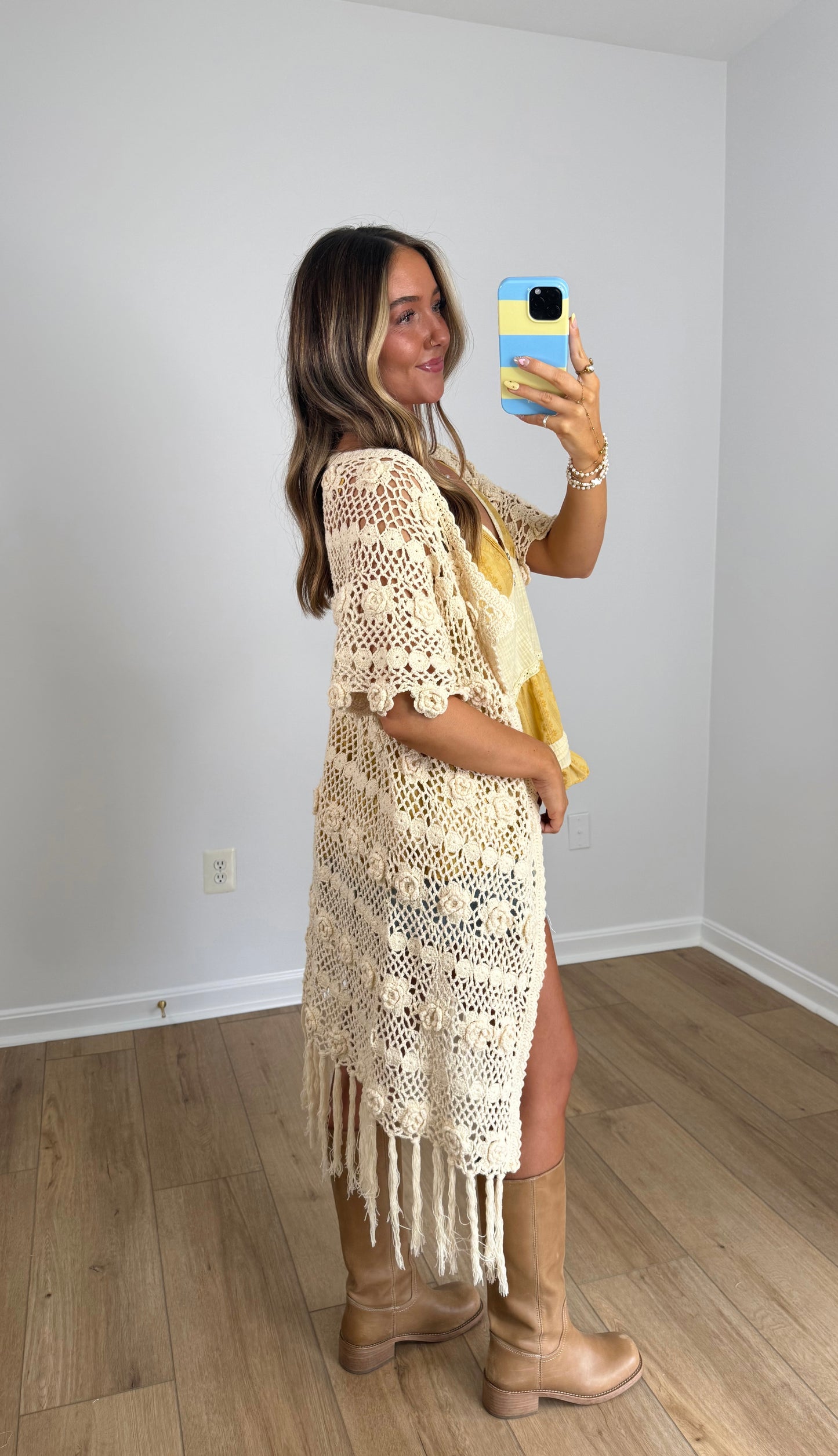 Golden Coast Crochet Cardigan