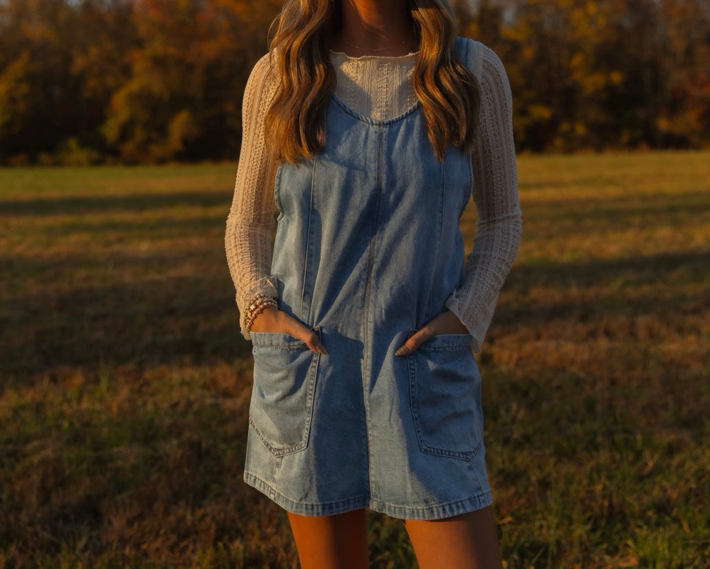 Vintage Skies Overall Dress
