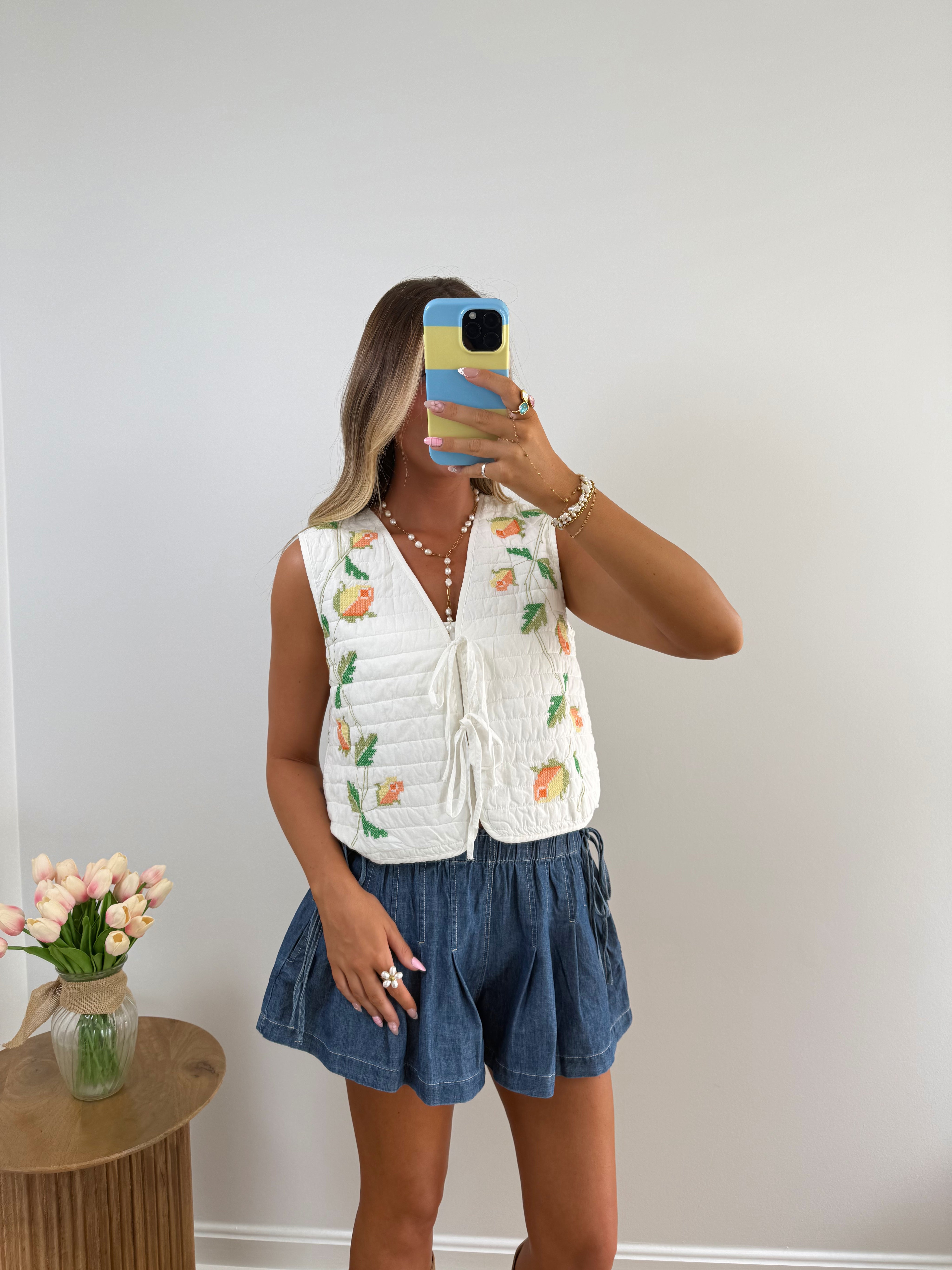 Sunny Stitch Quilted Vest