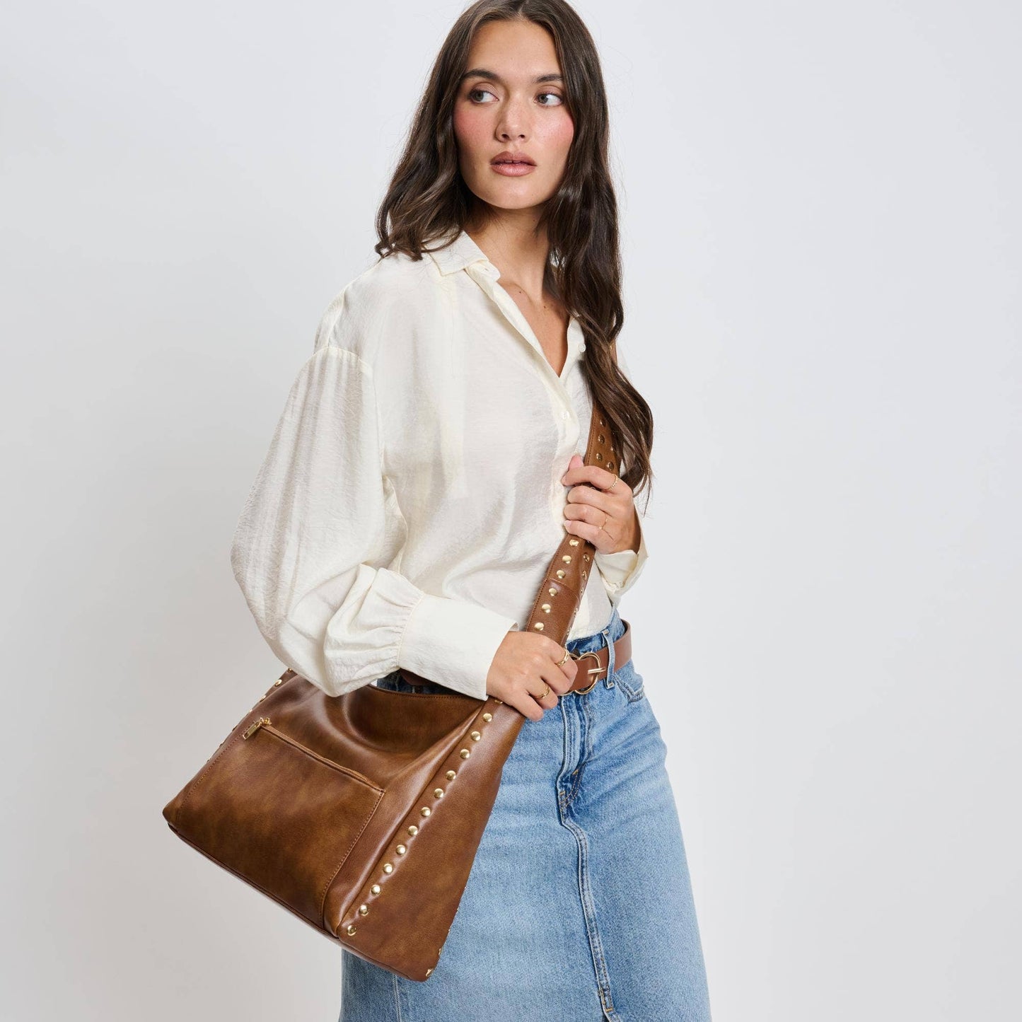 Chestnut Golden Stud Crossbody
