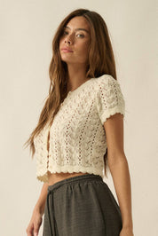 June Crochet-Knit Cardigan