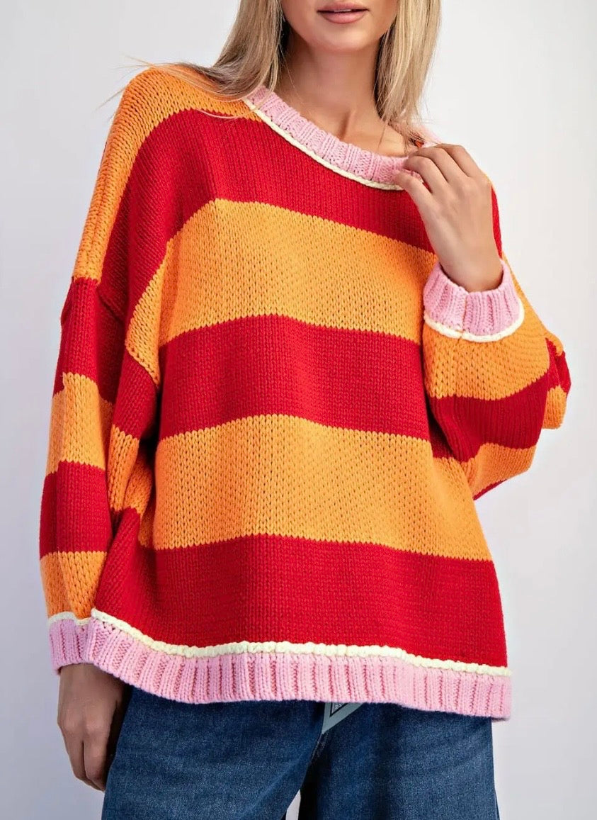 Sweater Weather Sweater - Orange/red