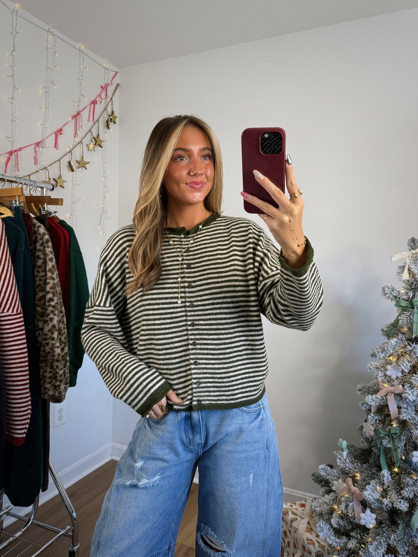 Holiday Stripes Cardigan