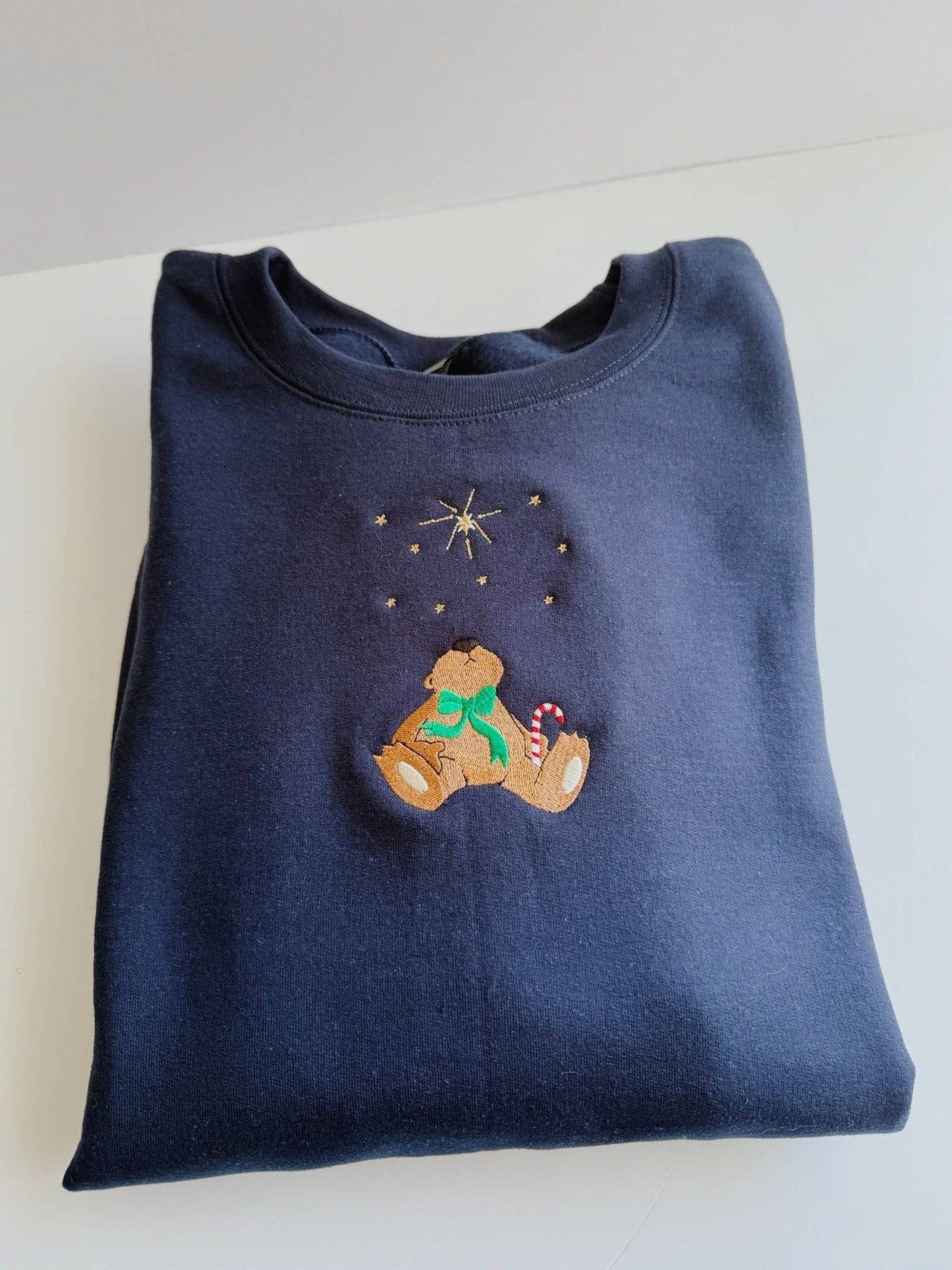 Stargazing Bear Embroidered Sweatshirt