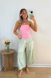 Summer Glow Tube Top (Pink & Yellow)