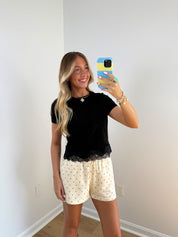 Delany Lace Trim Top