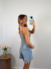 Stripes Layered Halter Tank