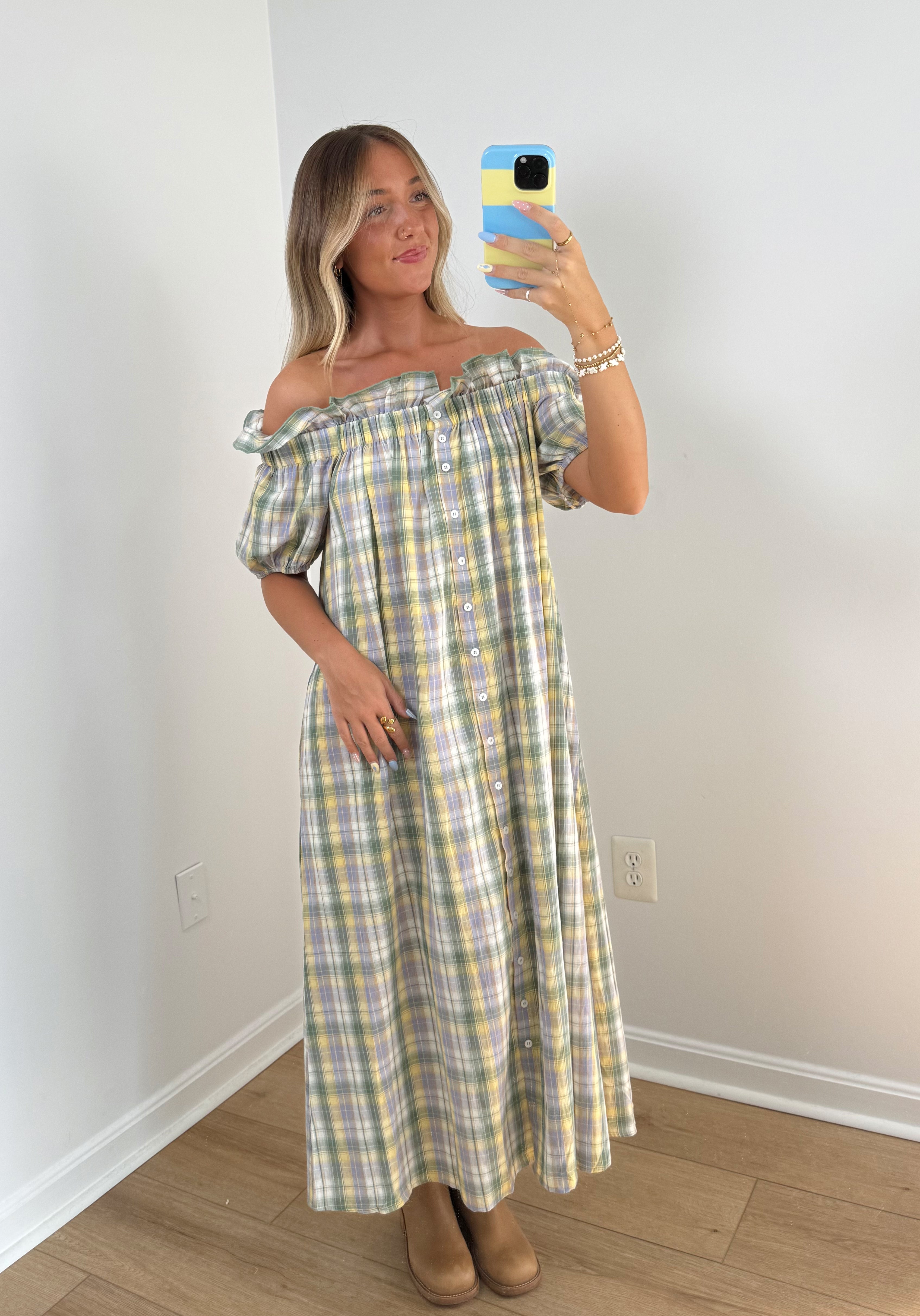 Falling For Color Dress- Sage