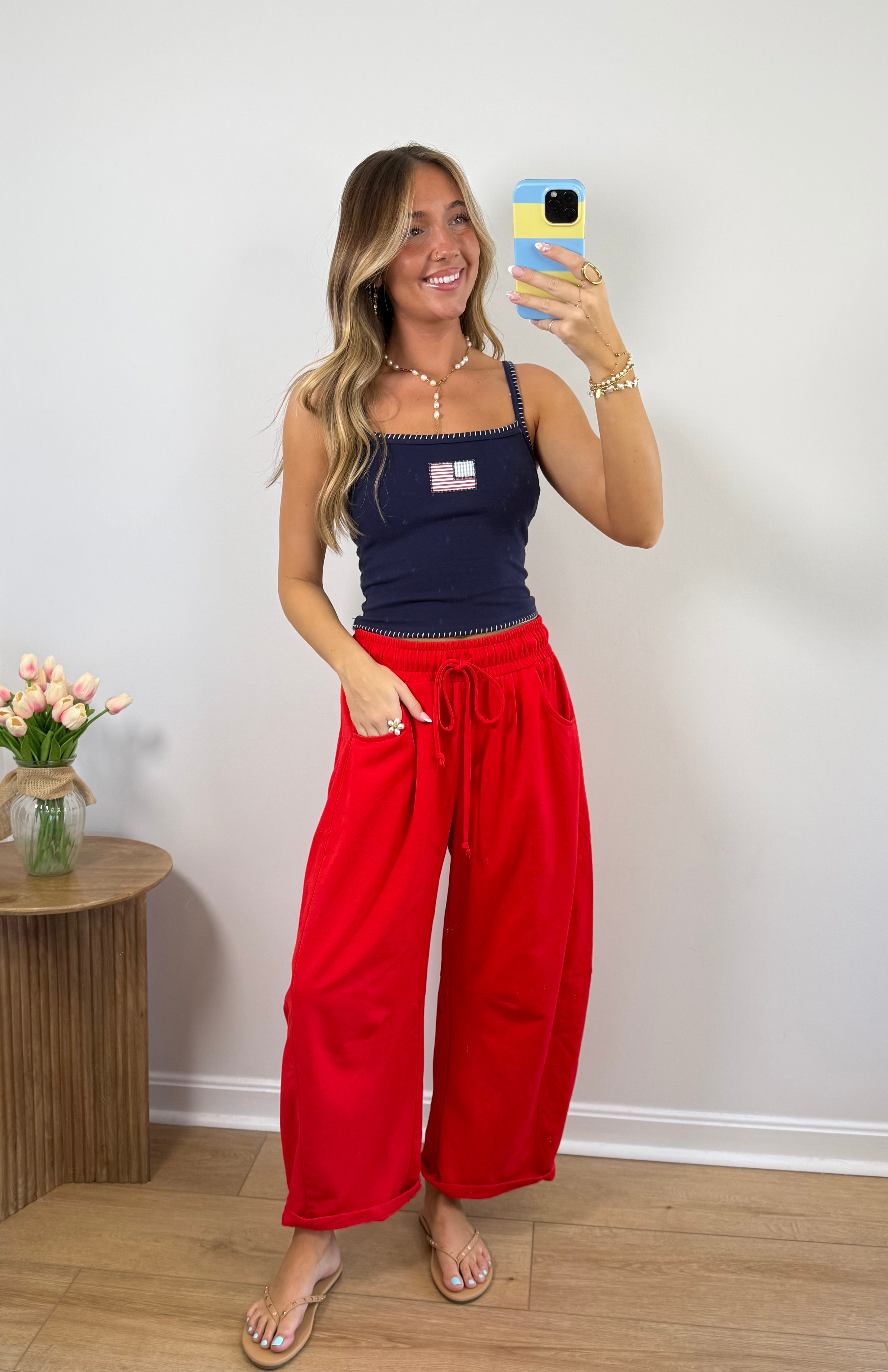 Barrel Lounge Pants- Red