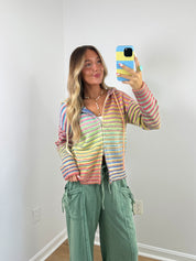 Living In Color Zip Up Sweater