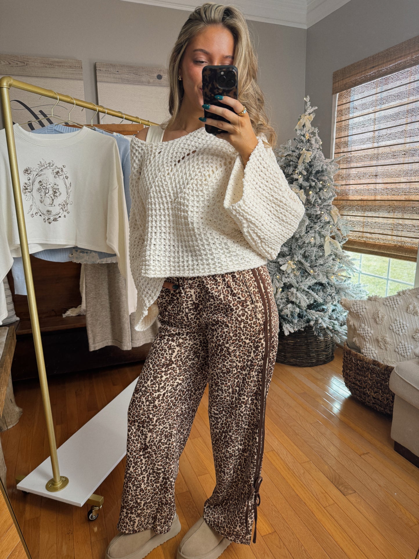 Leopard Track Pants