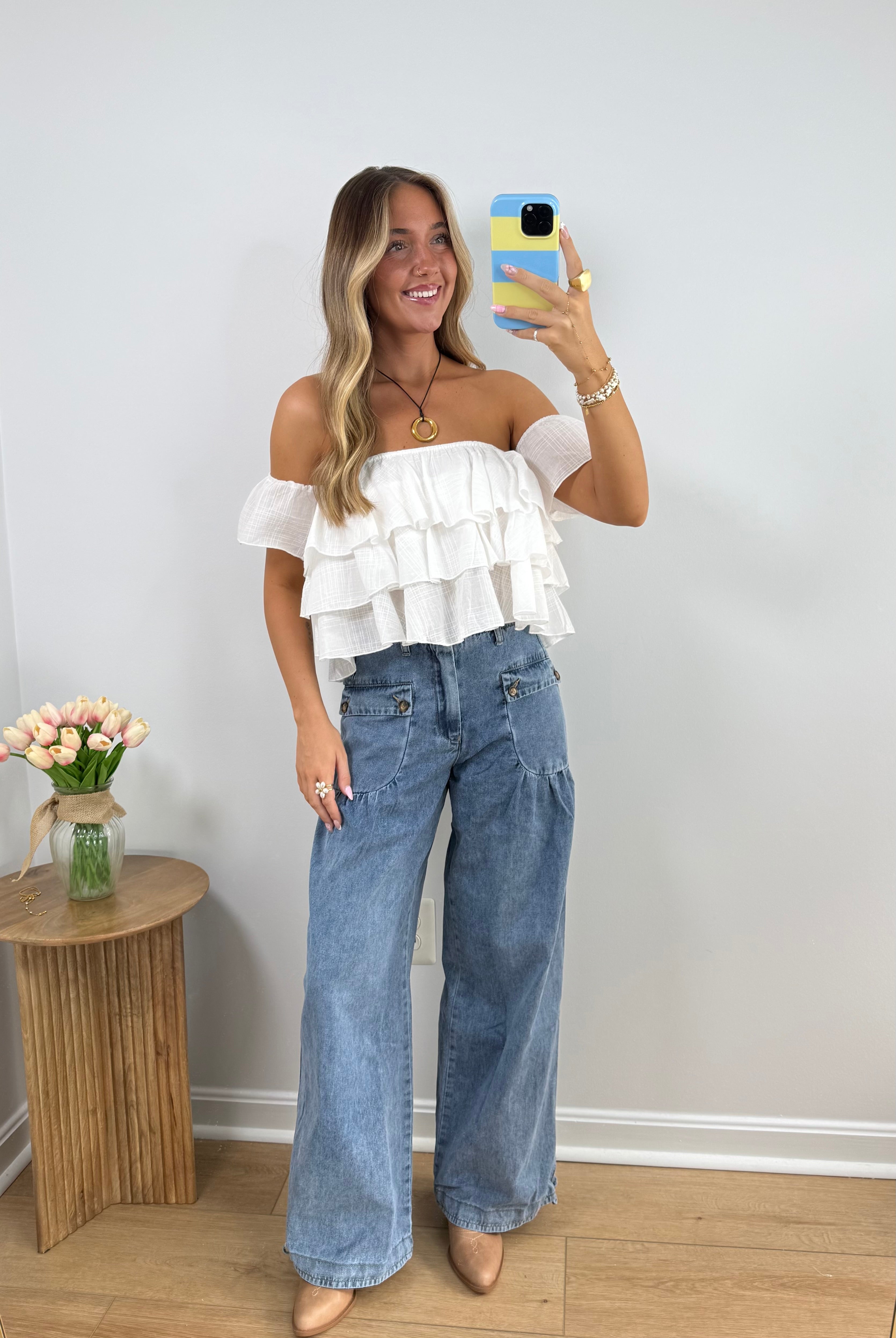Southern Charm Off The Shoulder Top