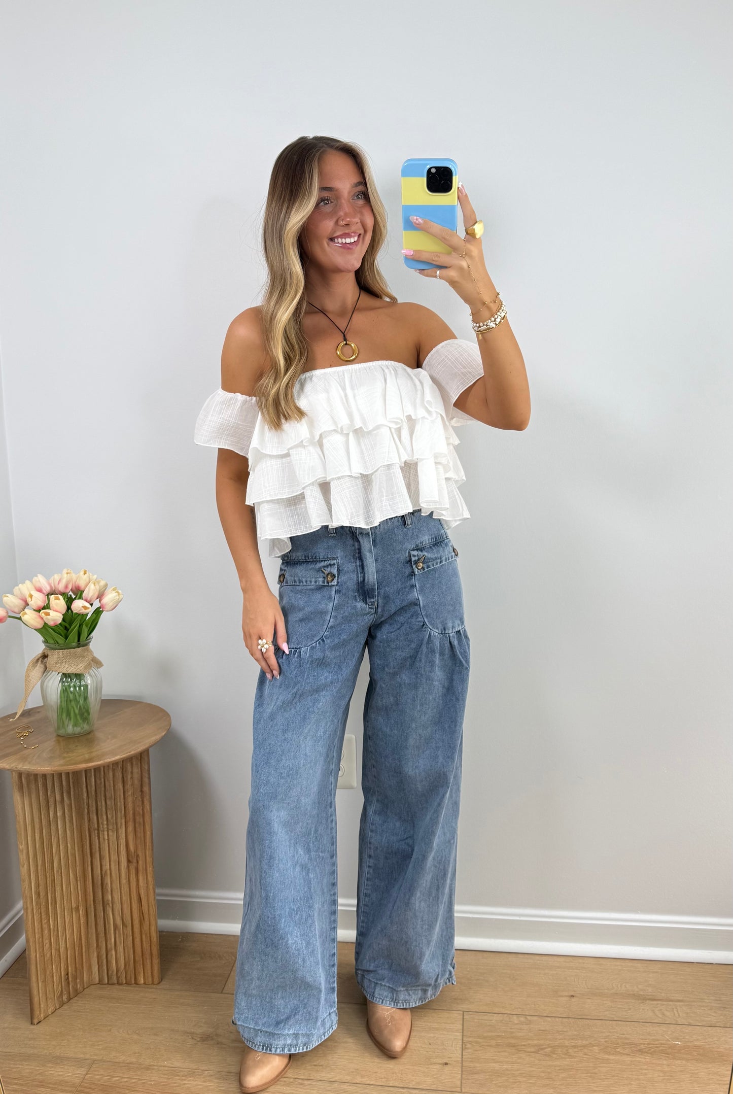 Southern Charm Off The Shoulder Top