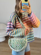 Sage Quilted Crossbody
