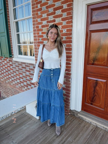 Romance Denim Skirt