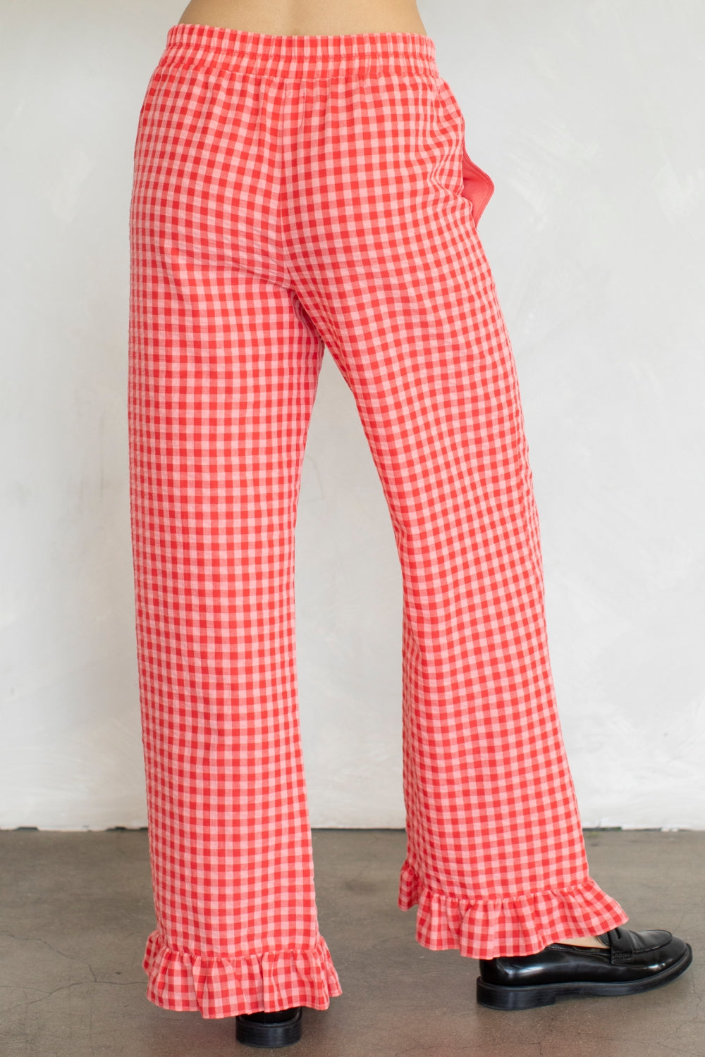 Plaid Ruffle Pants