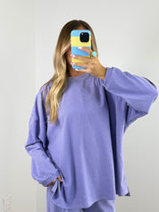 Cozy Club Top-Purple