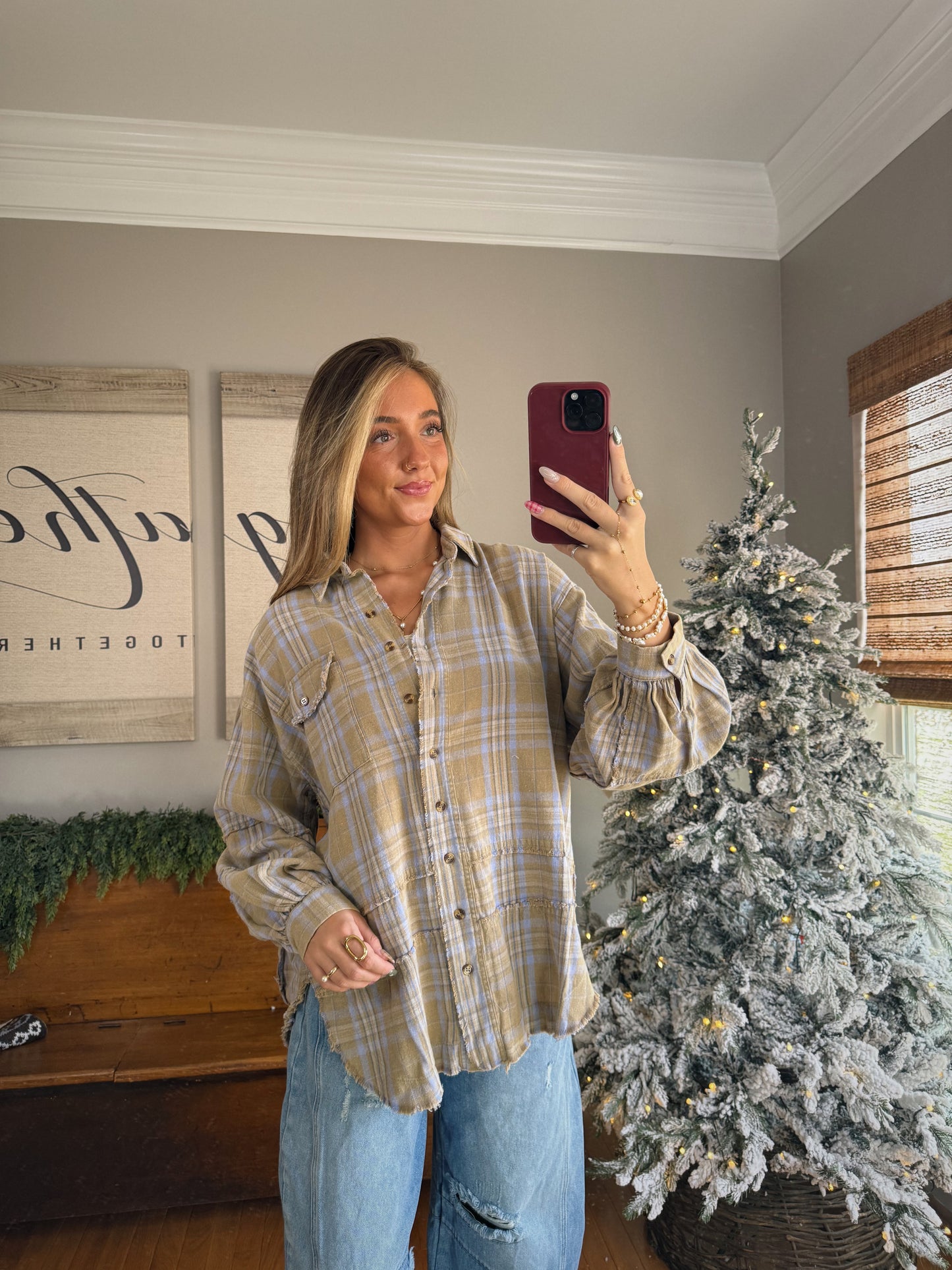 Fall Favorite Flannel- SAGE