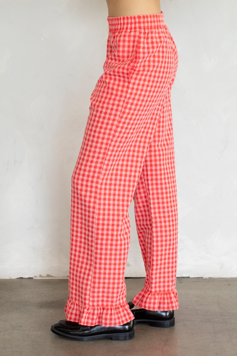 Plaid Ruffle Pants