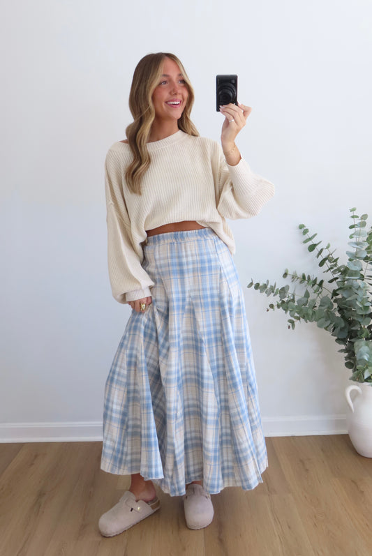 Autumn Lane Plaid Maxi Skirt